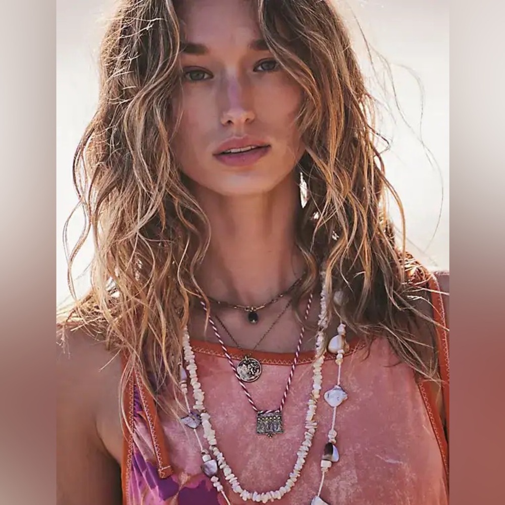 FREE PEOPLE Lenker Layered Necklace - Red Braided
$38